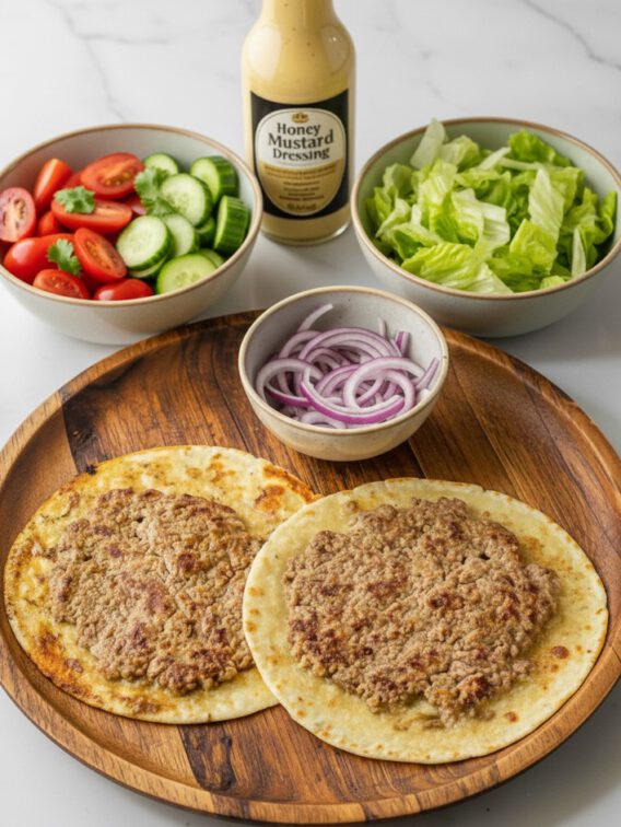 Smashed kipgehakt wrap met honing mosterd